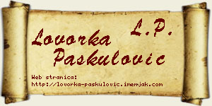 Lovorka Paskulović vizit kartica